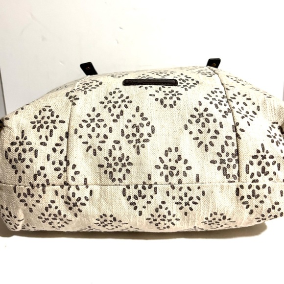 Lucky brand Brown and Cream Patterned canvas Tote Bag - Picture 3 of 8